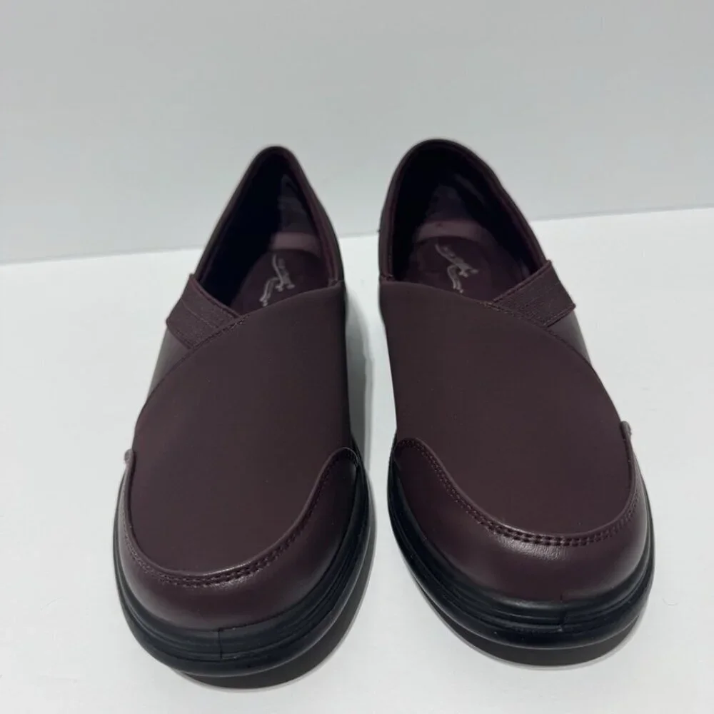Easy Street Womens Irene Loafer Burgundy Size 7WW